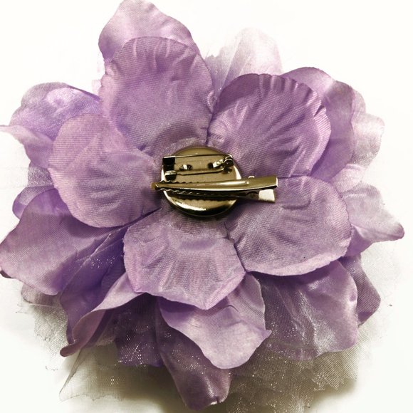 5-1/2" Large Fabric Flower - Lavender - Picture 2 of 2